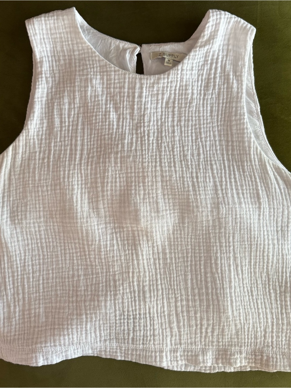 Z-SUPPLY BEAU WHITE GAUZE TOP - Picture 4 of 9